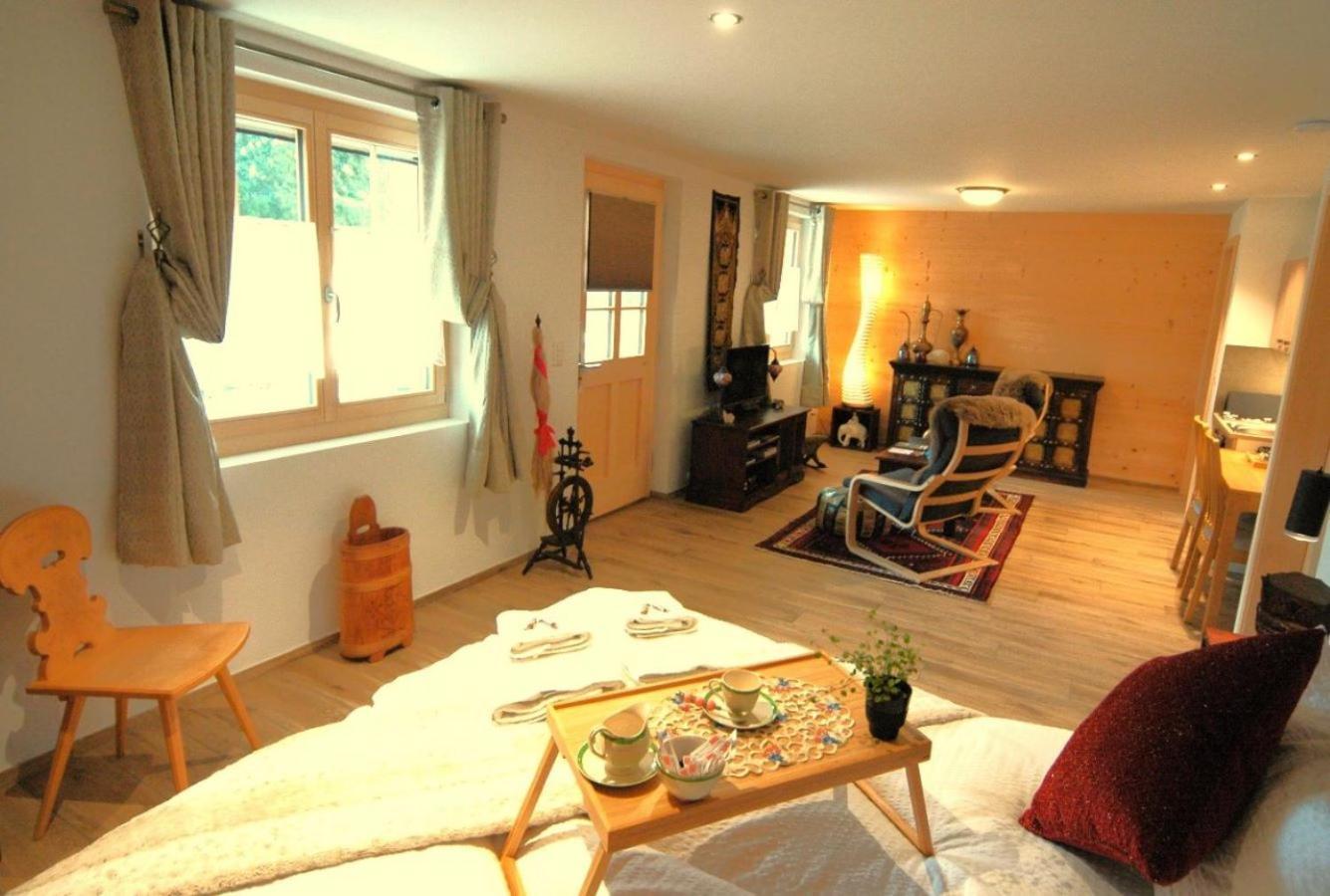 Large Deluxe Studio For 2 - Chalet Lovo Lenk Exterior photo