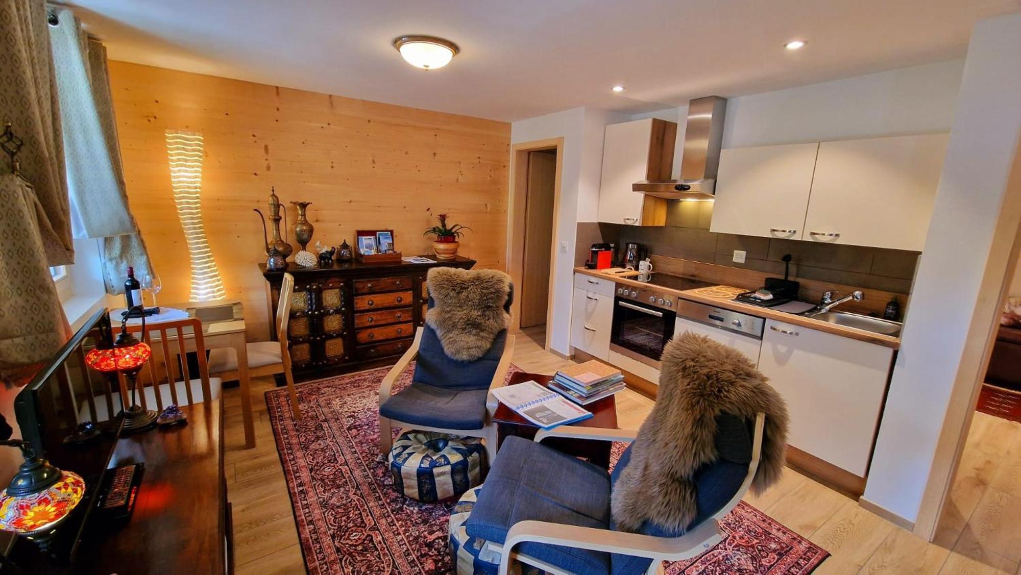 Large Deluxe Studio For 2 - Chalet Lovo Lenk Exterior photo