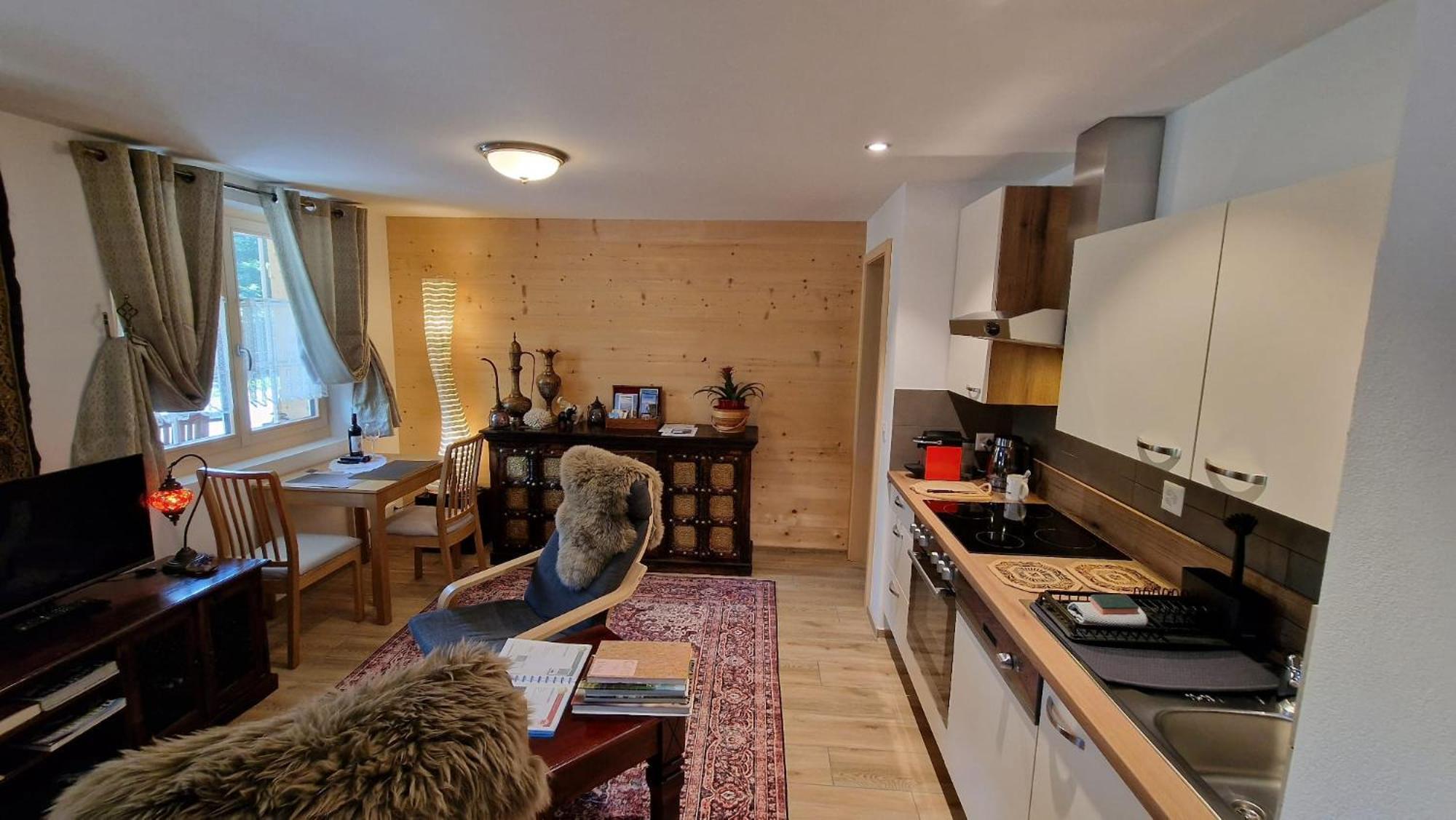 Large Deluxe Studio For 2 - Chalet Lovo Lenk Exterior photo